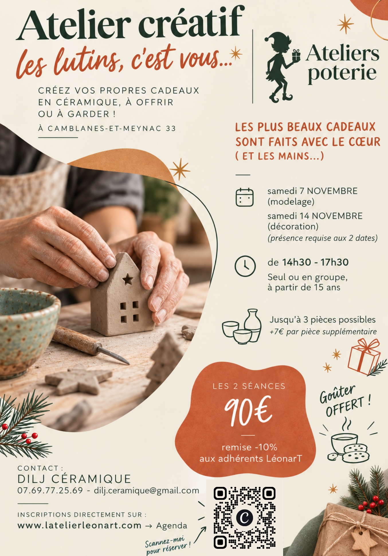 Atelier créatif de Noël "Les lutins, c'est vous !"