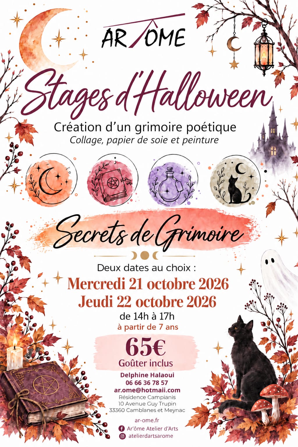 Stages d'Halloween avec Ar.ôme - Secrets de Grimoire